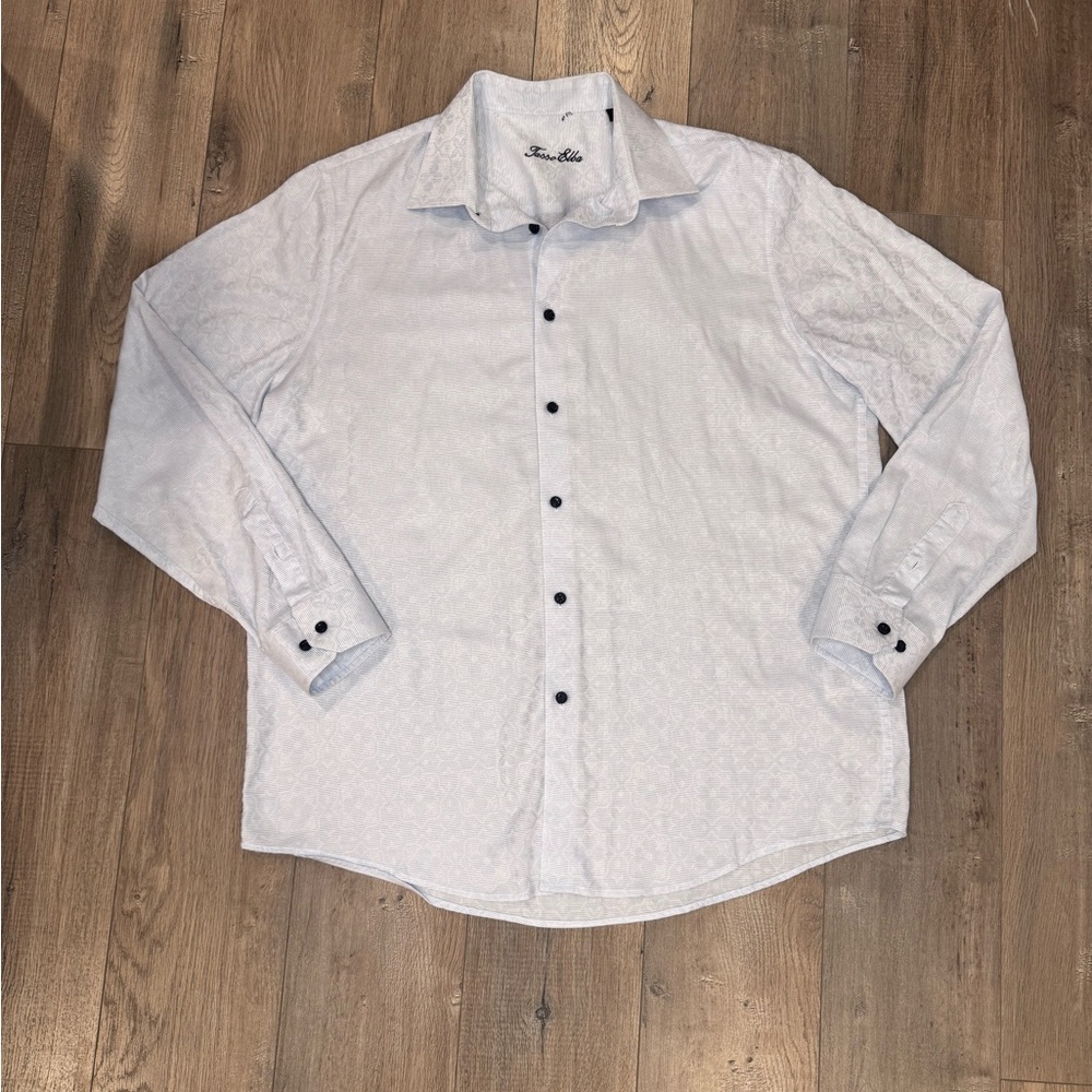 Tasso Elba White Button Down Shirt